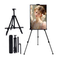 Adjustable Aluminum Painting Easel with Floor & Tabletop Height 17-61in, Poster & Sign Stand, 25lb Capacity