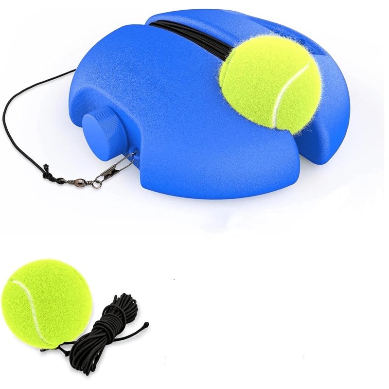 Portable Tennis Trainer with Rebound Balls & Adjustable Rope for Solo Practice
