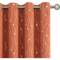 Blackout Curtains 84 Inch Length 2 Panels Set Thermal Insulated Wave Dot Print