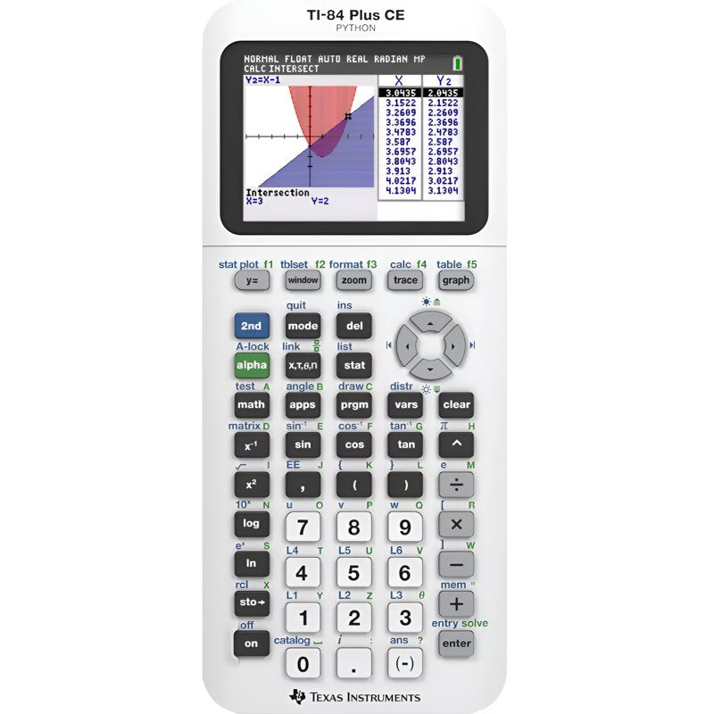 TI-84 Plus CE Graphing Calculator - Full Color, Backlit, Rechargeable
