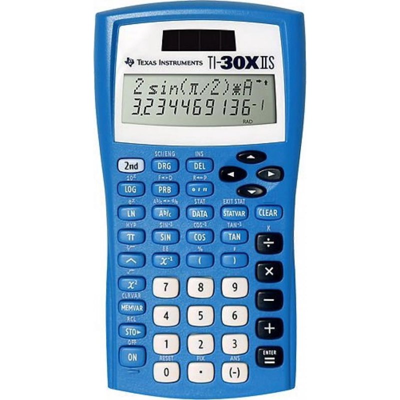 Scientific Calculator with Two-Line Display for Math and Science - Blue