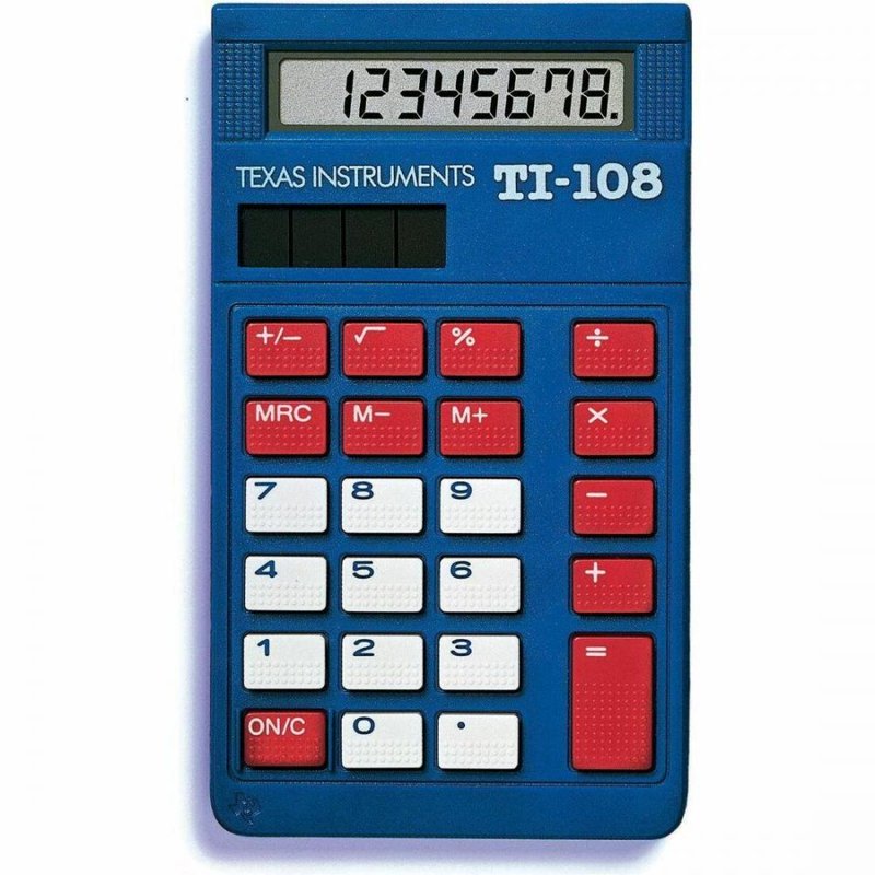 Solar Powered Calculator - 8 Digit LCD Desk Math Basic Educational Tool