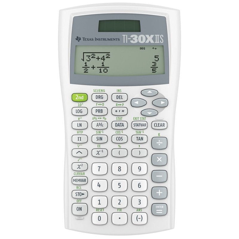 Scientific Calculator with 2-Line Display for Math & Science - White