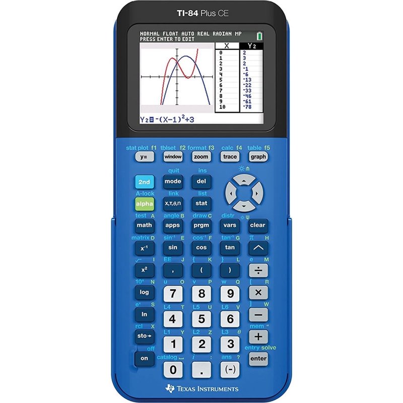 Graphing Calculator with Color Display for Math and Data Visualization