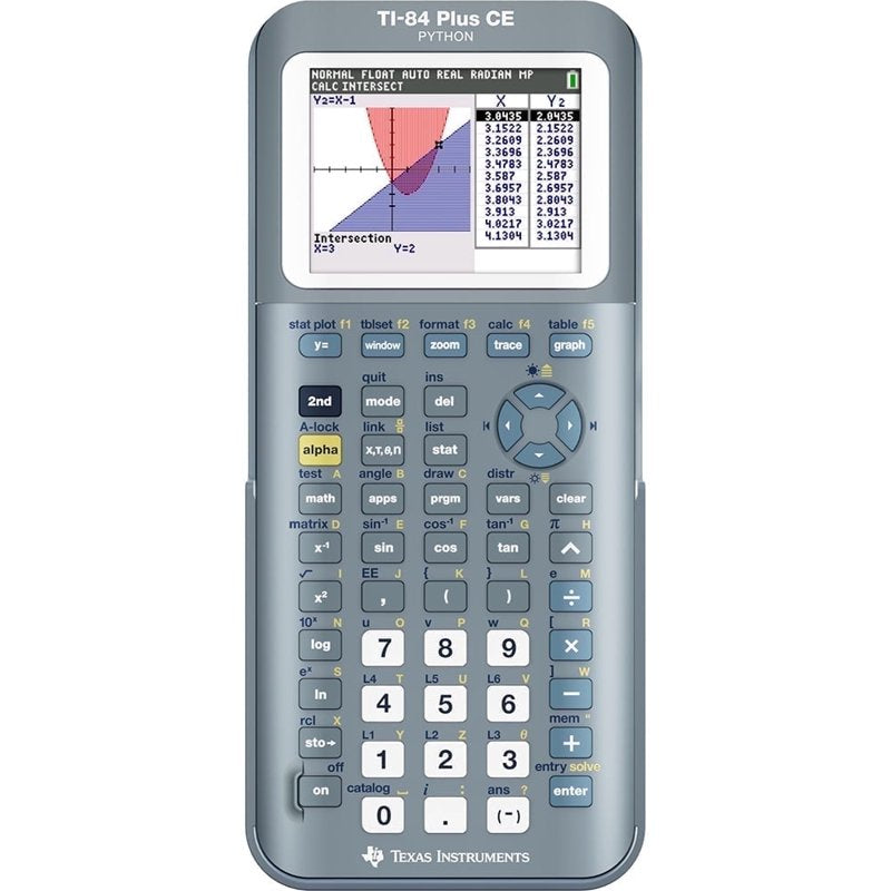 Graphing Calculator TI-84 Plus CE Fractal Frost with Color LCD, Battery & Cables