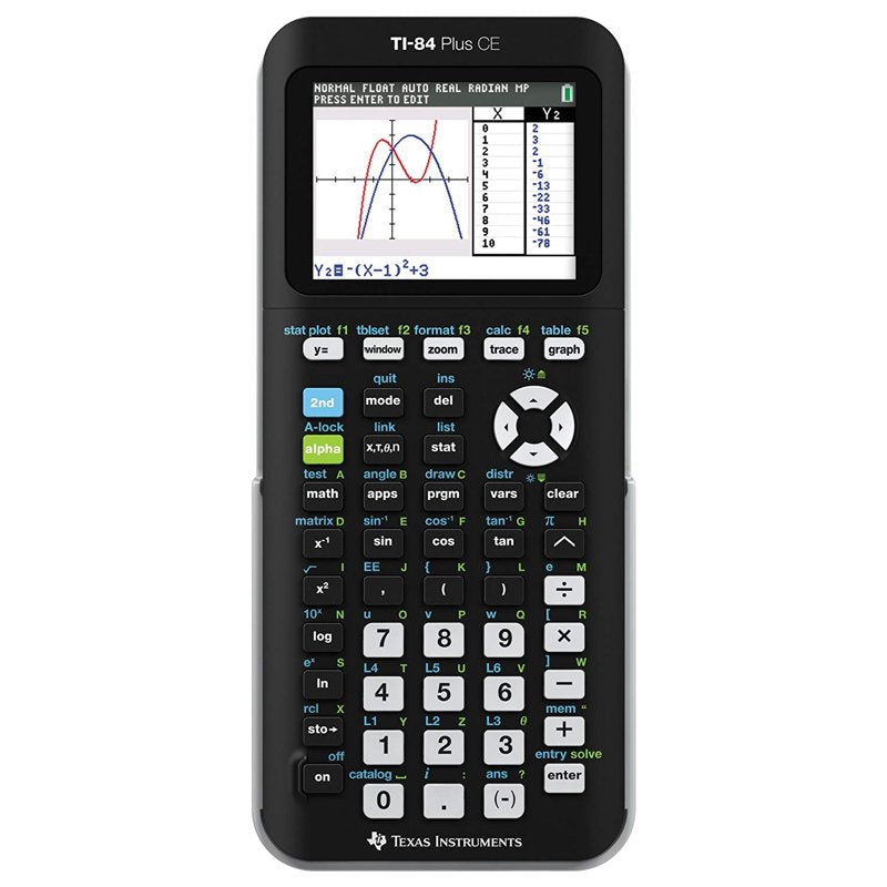 Graphing Calculator for Math and Science - TI-84 Plus CE Matte Black