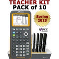 Graphing Calculator Teacher Pack with 10 TI-84 Plus CE Units, Batteries & Accessories