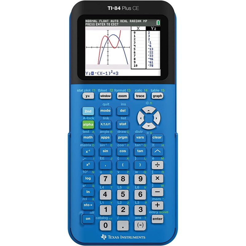 Graphing Calculator with Color Display and Rechargeable Battery