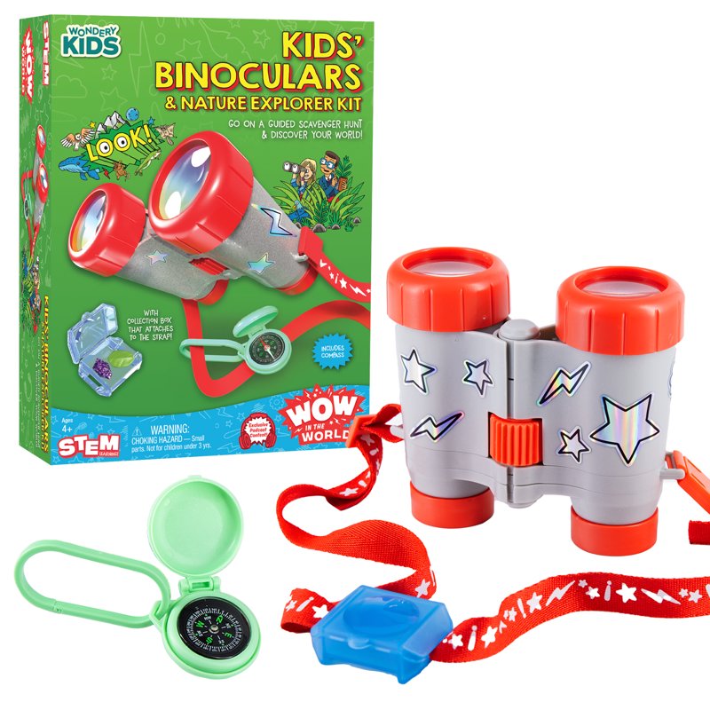 Kids' Nature Explorer Kit with Binoculars & Exploration Tools – STEM Educational Science Set for Ages 4+