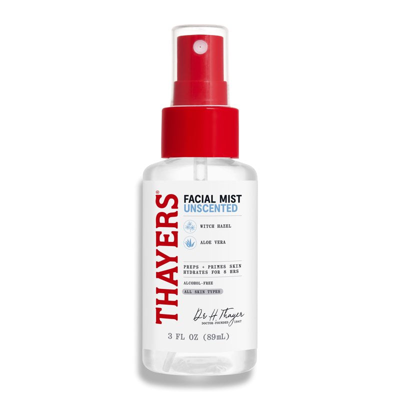 (12 Pack) Unscented Travel Face Mist for Sensitive Skin - Hydrating, pH Balanced, Aloe & Witch Hazel