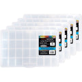 4-Pack Clear Plastic Storage Boxes with 32 Compartments - Craft & Organization Bins