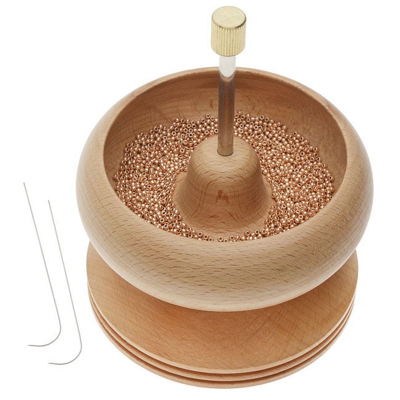 Large Bead Stringing Tool for Seed Beads & Delicas - Spin & String Kit