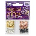 Jewelry Crimp Bead Assortment 500pcs - Silver, Gold, Copper, Black Finish
