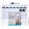 11x14 White Dry Erase Calendar Board with Metal Frame - Magnetic Surface for Planning & Messaging