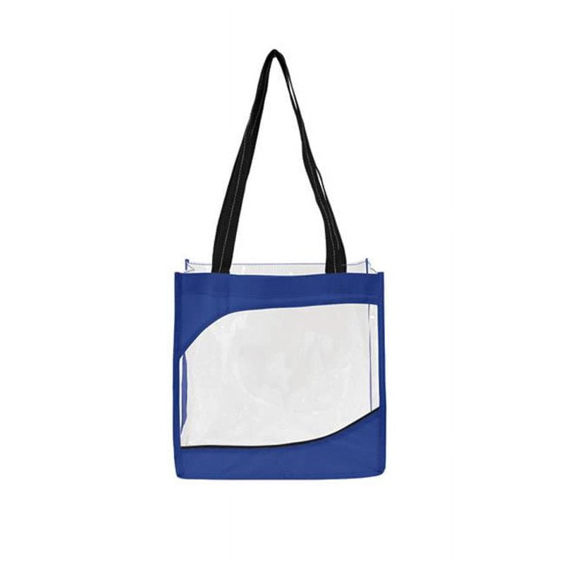 Clear Tote Bag with Dual Handles - Reusable PVC Outdoor & Security Bag