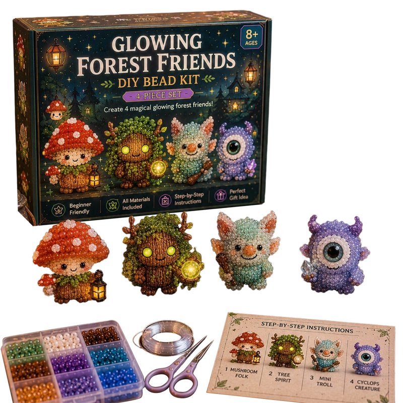 Dark Glowing DIY Bead Kit - E-Glowing Elf Variation for Stress Relief Craft