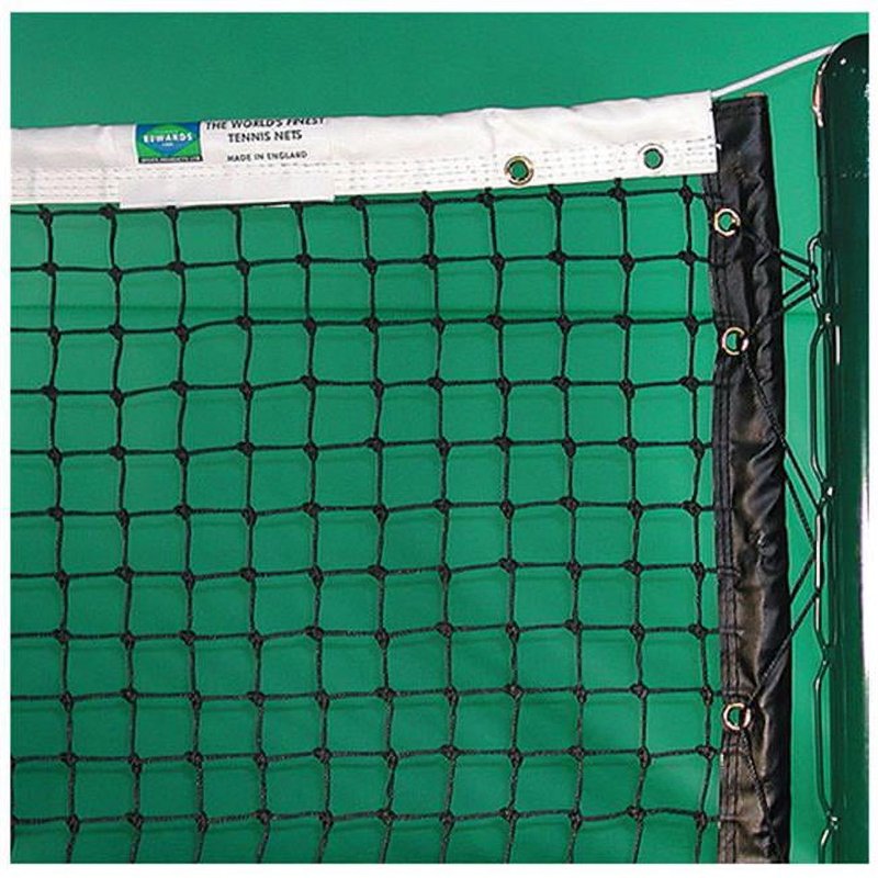 Heavy-Duty Tennis Court Net 42 ft with Vinyl-Coated Headband & Dowels