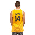 Fresh Prince of Bel Air Basketball Jersey SMITH Gold Yellow #14 Adult Costume
