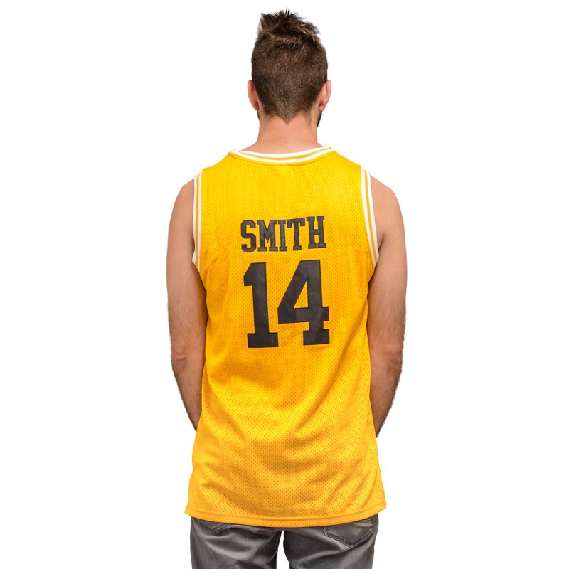 Fresh Prince of Bel Air Basketball Jersey SMITH Gold Yellow #14 Adult Costume