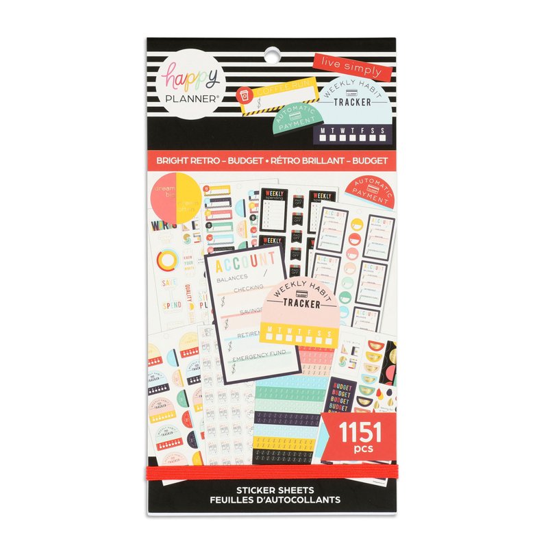 Sticker Book for Planning and Organization - 1151 Colorful Stickers, Budget & Habit Trackers