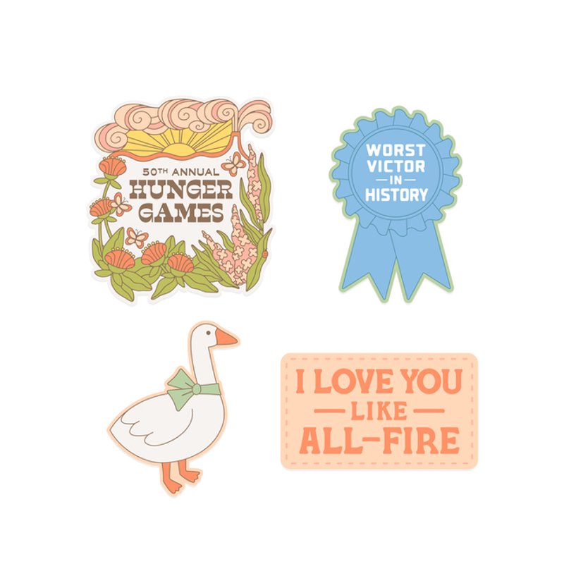 The Hunger Games Sunrise on the Reaping Sticker Set of 4 - Waterproof Vinyl