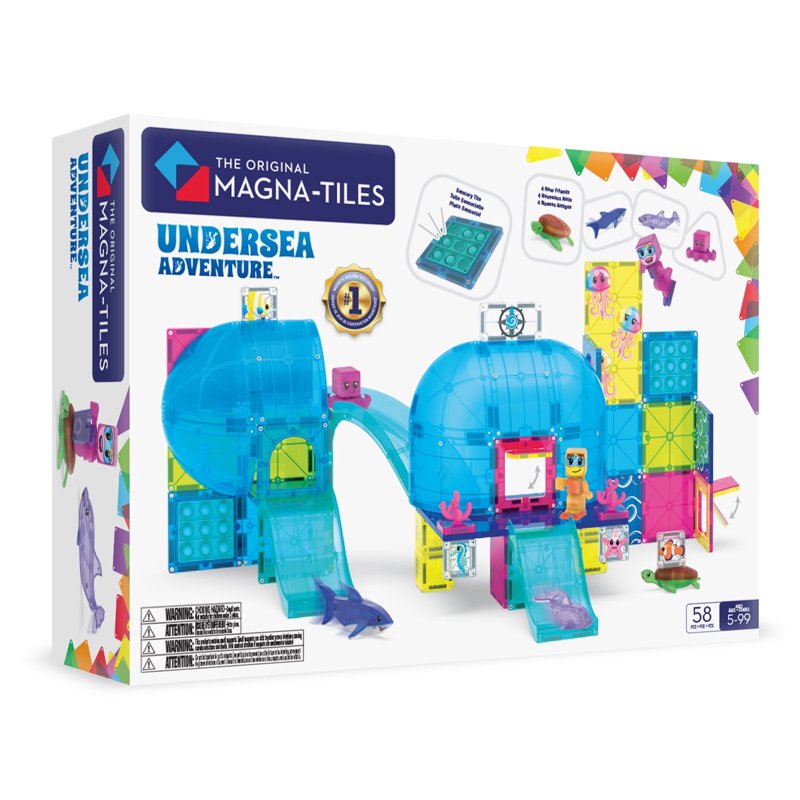 Magnetic Construction Set Undersea Adventure 58-Piece Playset for Kids