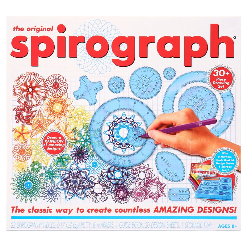 Kids Spirograph Art & Craft Kit with Markers - Spiral Drawing Set for Ages 8+