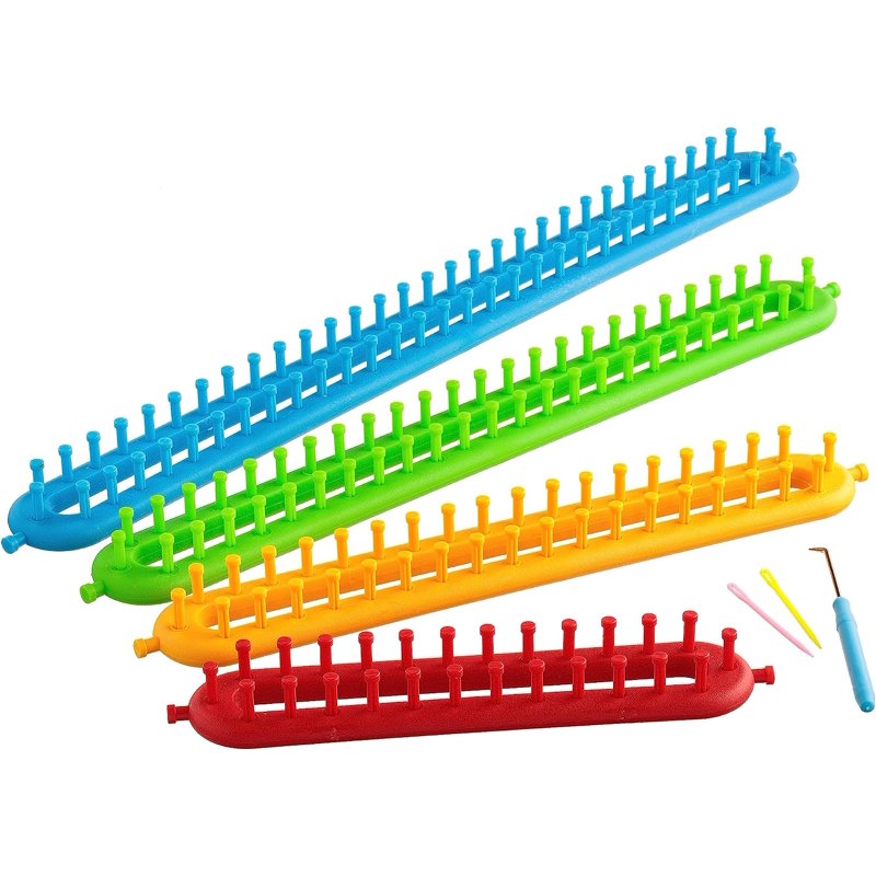 Long Peg Knitting Loom Set - 4 Sizes for Crochet & Garment Making
