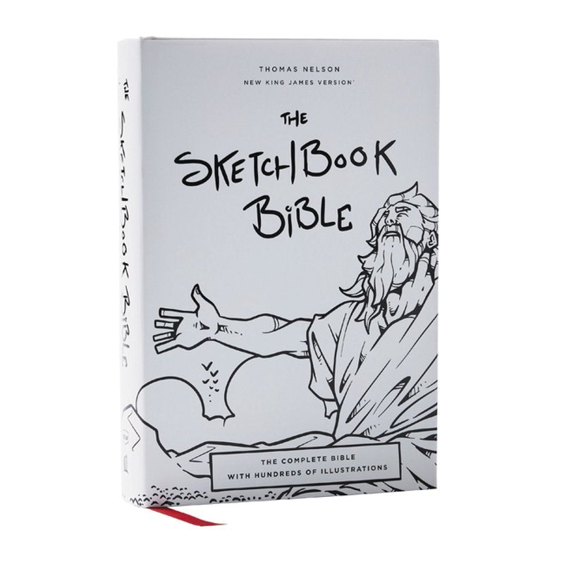 The Sketchbook Bible: NKJV Complete Bible with 275+ Illustrations Hardcover Red Letter Comfort Print