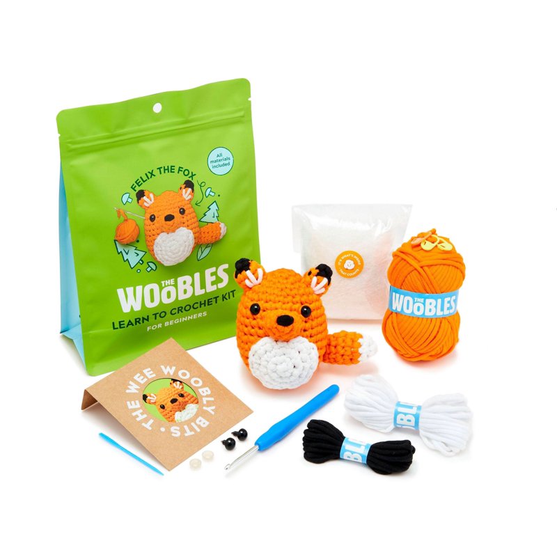 Beginner Crochet Amigurumi Kit for Kids and Adults - Fox Design