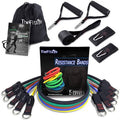 Resistance Bands Set with Handles, Ankle Straps & Door Anchor - 150 lbs