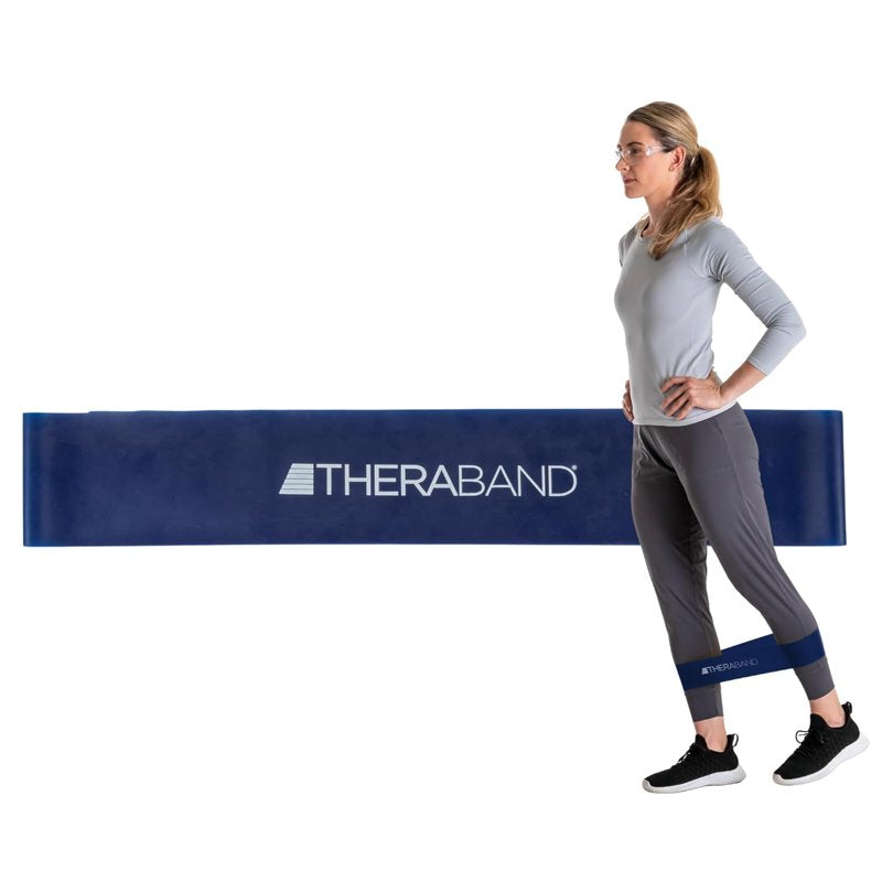 Resistance Band Loop for Strength Training and Rehabilitation - 18 Inch Blue, Extra Heavy