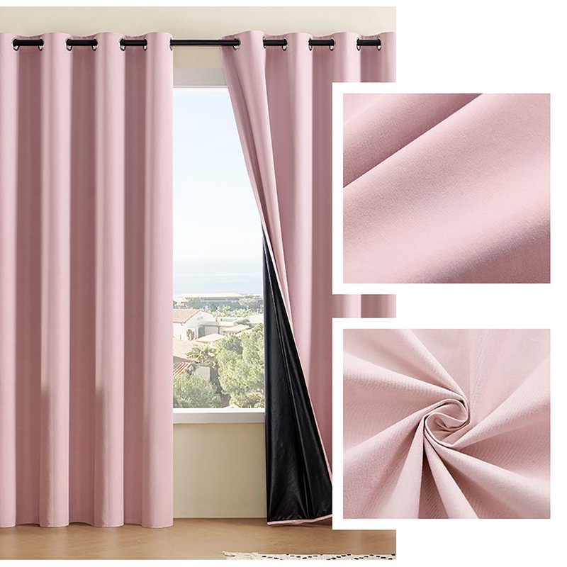 Blackout Thermal Insulated Curtains for Bedroom & Home Theater - Noise Reduction & Light Blockage