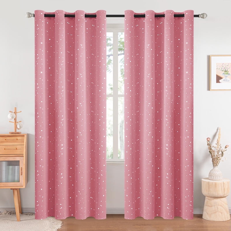 Blackout Thermal Insulated Curtains for Bedroom & Living Room - Noise & Light Blocking, 52x63 Inch