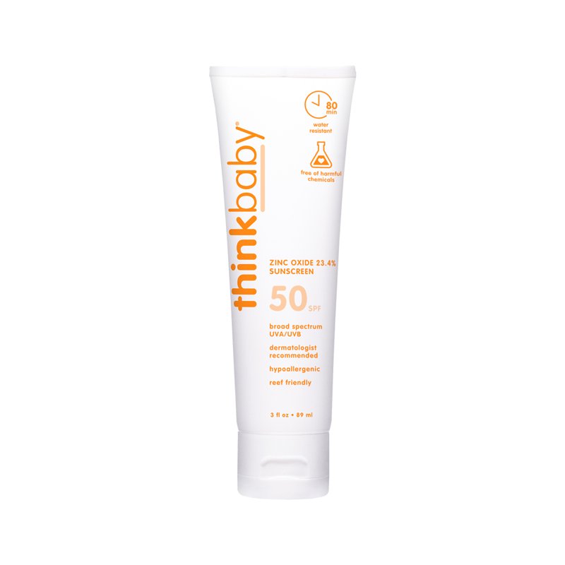 Mineral Sunscreen SPF 50+ Water Resistant Baby Sunblock 3oz - Zinc Oxide