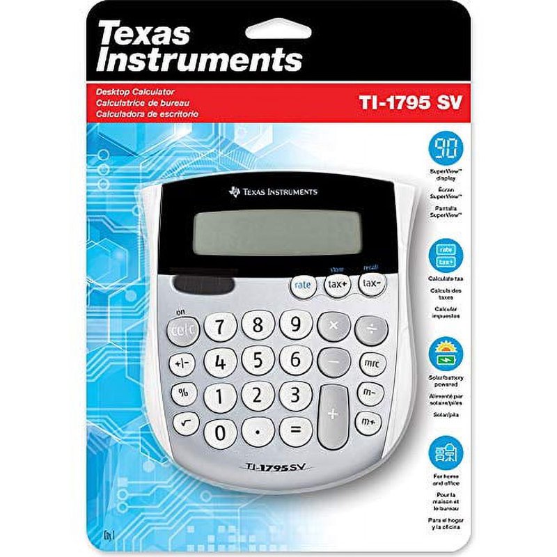 Standard Function Calculator with Large Display and Solar Power