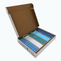 Pre-Sharpened Wooden Pencils - Assorted Arctic Blue & Metallic Colors, 150 Count