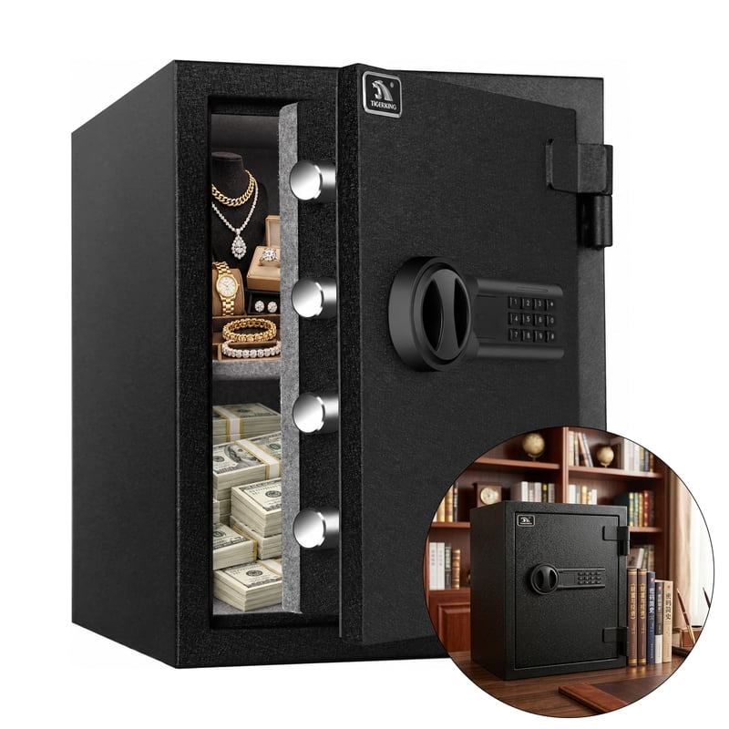 Fireproof Safe Box with Digital Keypad Lock – Steel Security Safe for Home Office Documents & Valuables