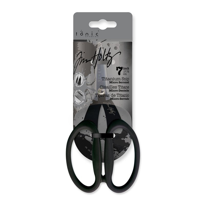 Micro Serrated Scissors - Precision Craft & Fabric Cutting, 7 Inch