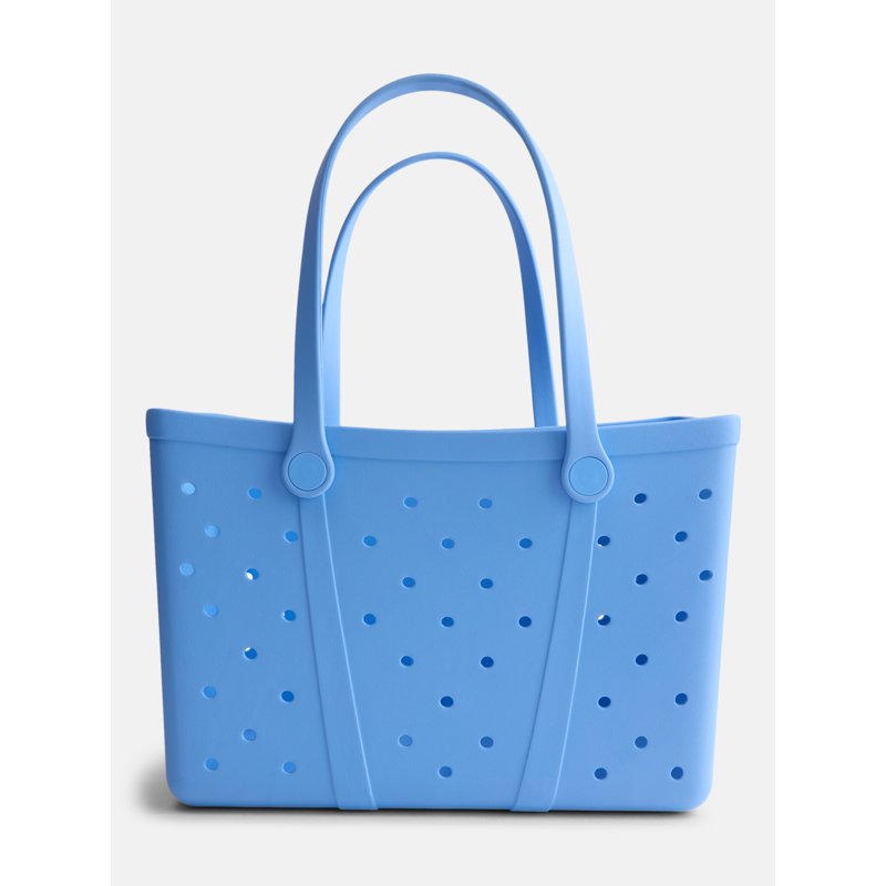 Waterproof EVA Beach Tote Bag for Women - Light Blue, Spacious & Lightweight