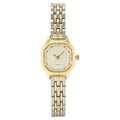 Ladies Two-Tone Metal Link Bracelet Watch with Adjustable Case