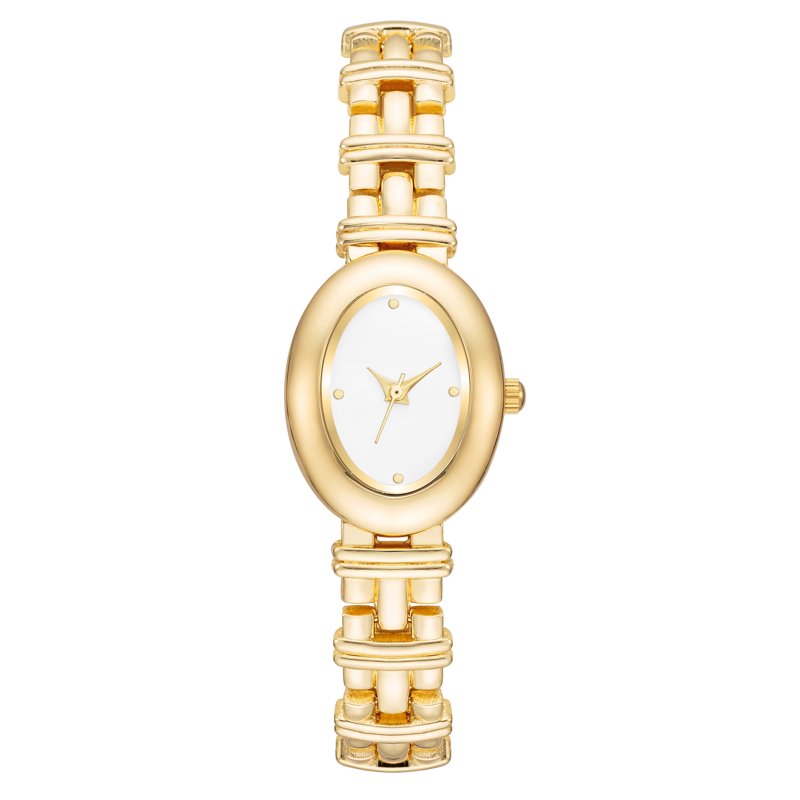 Women's Gold-Tone Bracelet Watch with White Dial - Elegant Ladies' Timepiece