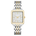 Women’s Two-Tone Square Wristwatch with Roman Numerals - Elegant & Water-Resistant