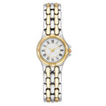 Women's Two-Tone Wristwatch with Roman Numeral Dial and Water Resistance
