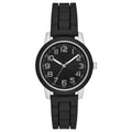 Women's Silicone Strap Wristwatch with Silver Case and Easy Read Dial