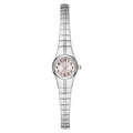 Women's Wristwatch with Pink Dial and Silver Case - Easy Read Analog Quartz Watch