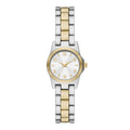 Women’s Two-Tone Silver and Gold Wristwatch – Mini Round Case & Bracelet