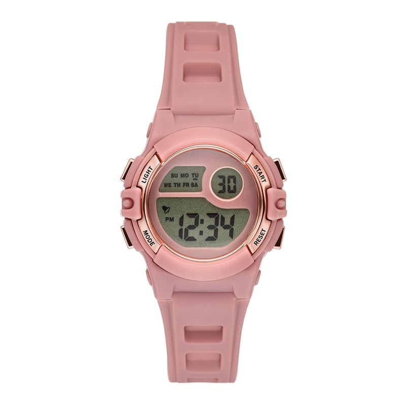 Digital Sport Watch for Women Dusty Rose Rose Gold Bezel 36mm