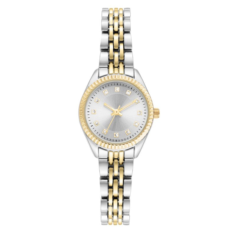 Women's Two-Tone Metal Bracelet Watch - Elegant Analog Timepiece