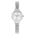 Women's Silver Square Analogue Watch with Expansion Bracelet